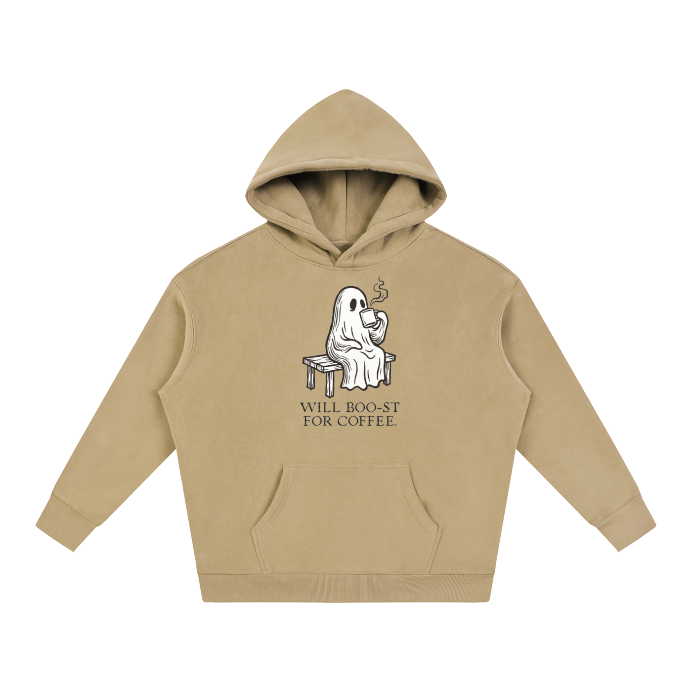 Will Boo-st for Coffee | Oversize Fleeced Hoodie