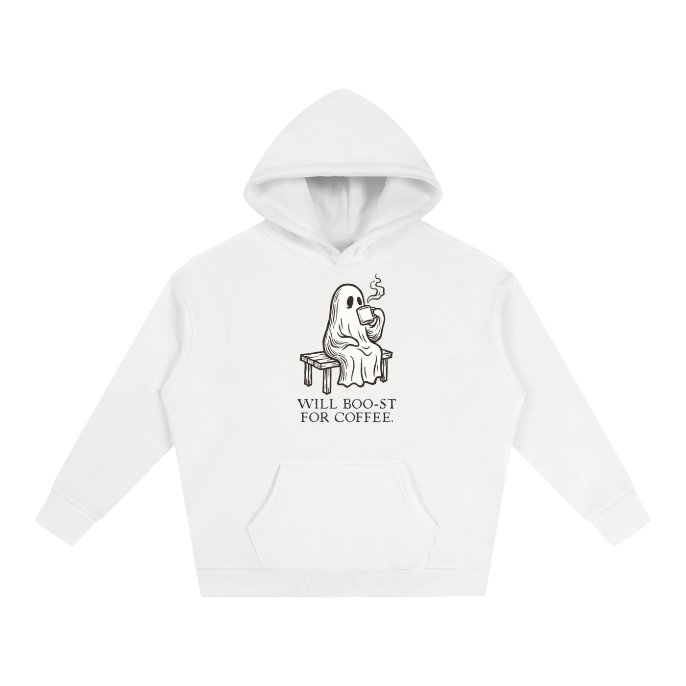 Will Boo-st for Coffee | Oversize Fleeced Hoodie