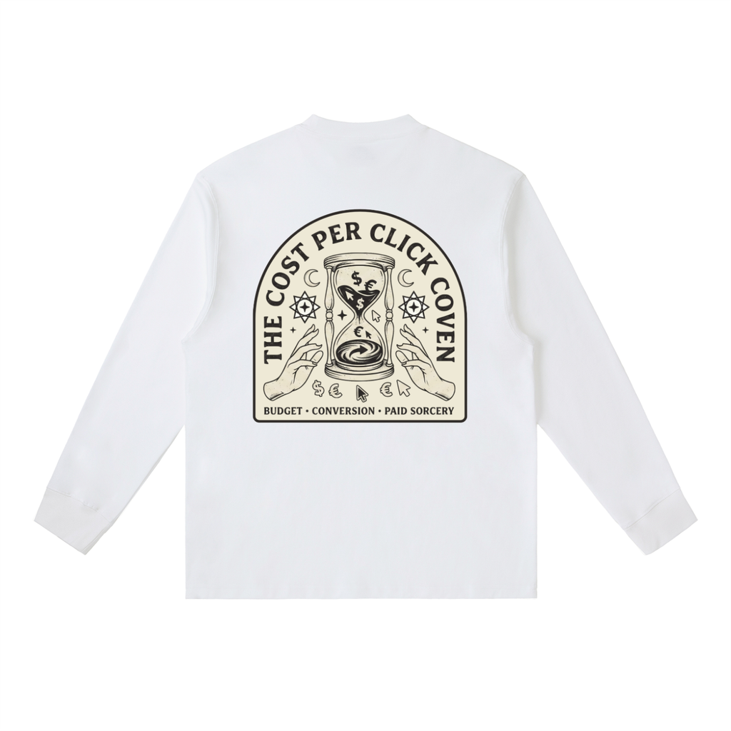 The Cost Per Click Coven | Essential Crewneck Long-Sleeve T-Shirt