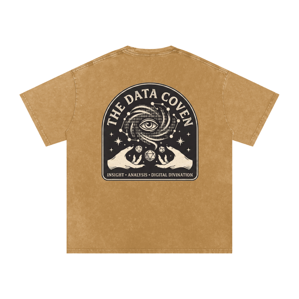 The Data Coven | Snow Washed Oversized Cotton T-Shirt