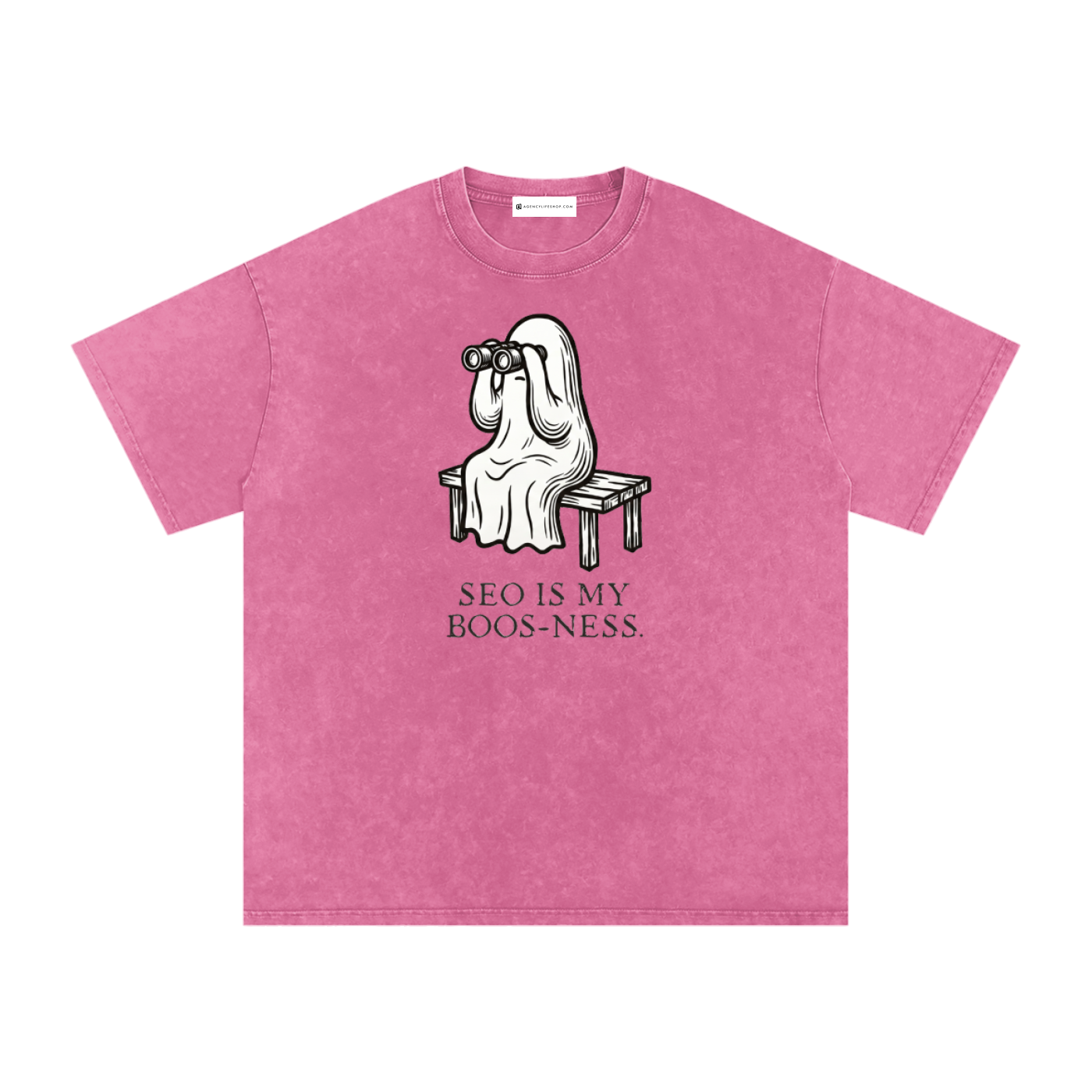 SEO is My Boos-ness | Snow Washed Oversized Cotton T-Shirt