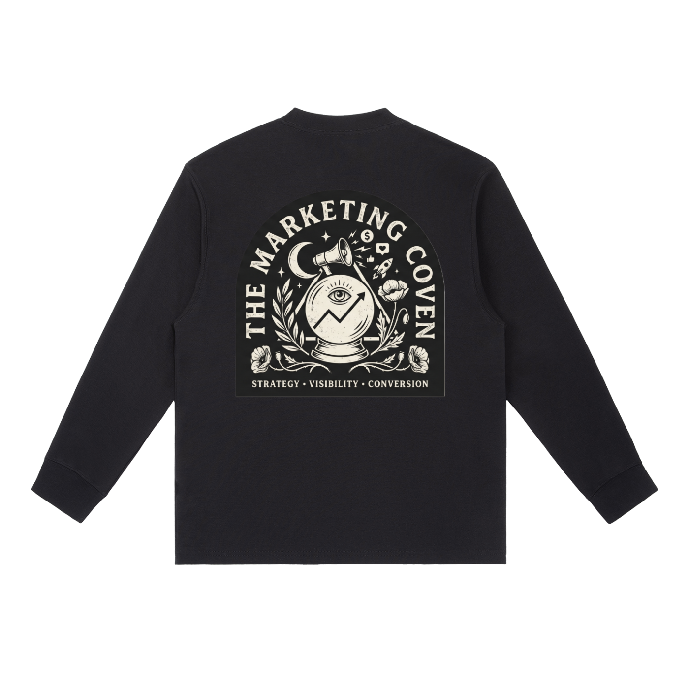 The Marketing Coven | Essential Crewneck Long-Sleeve T-Shirt