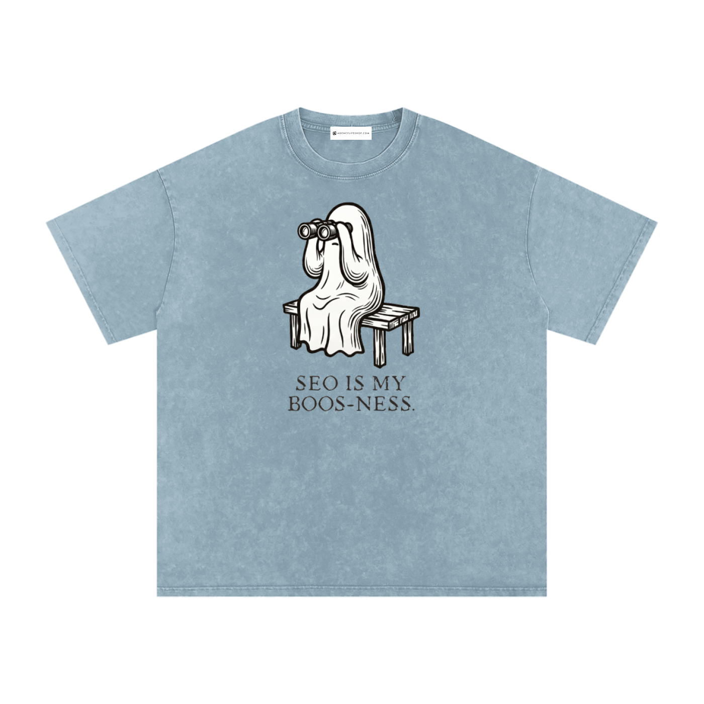 SEO is My Boos-ness | Snow Washed Oversized Cotton T-Shirt