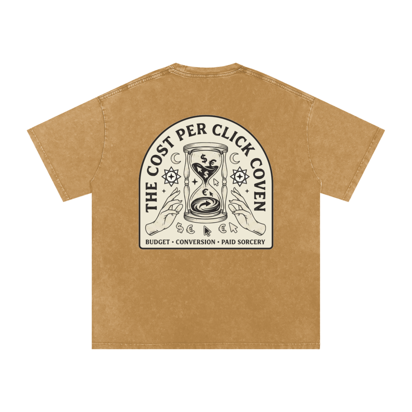 The Cost Per Click Coven | Snow Washed Oversized Cotton T-Shirt