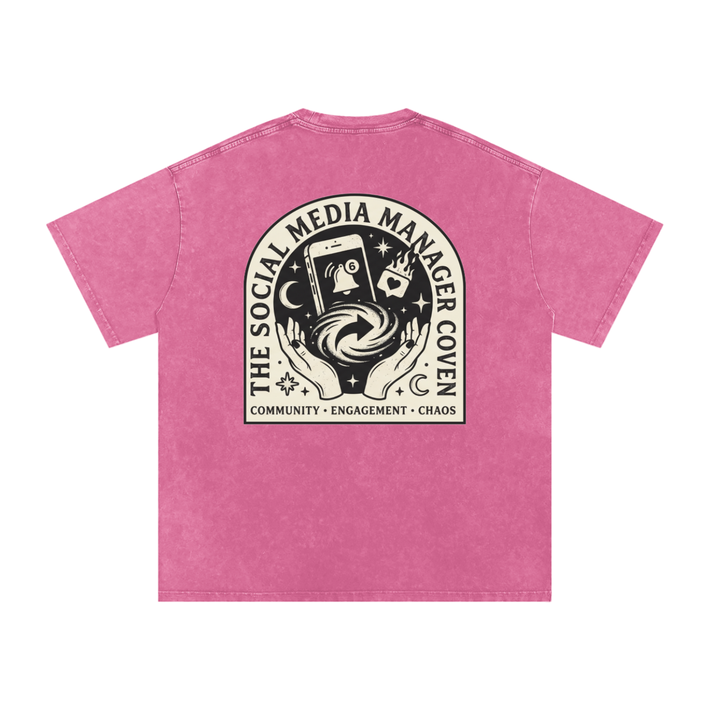 The Social Media Marketing Coven | Snow Washed Oversized Cotton T-Shirt