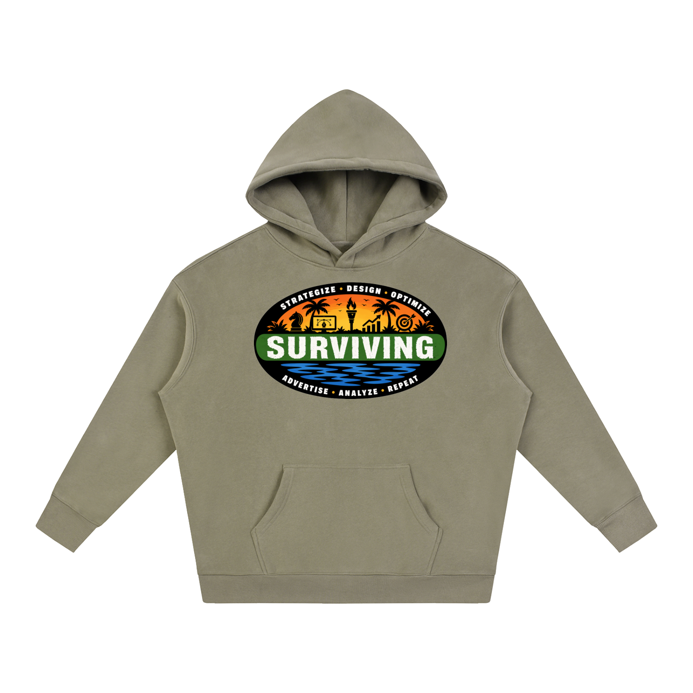 Surviving in Marketing | Oversize Fleeced Hoodie