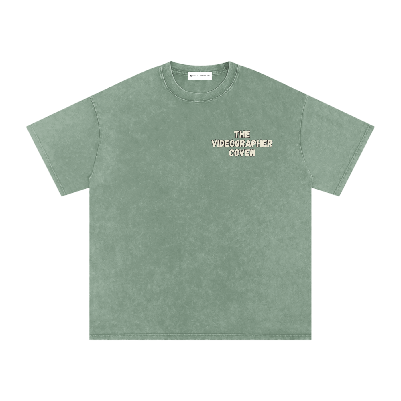 The Videographer Coven | Snow Washed Oversized Cotton T-Shirt