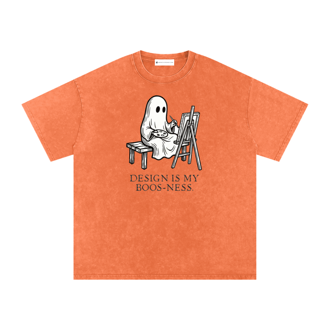 Design is My Boos-ness | Snow Washed Oversized Cotton T-Shirt