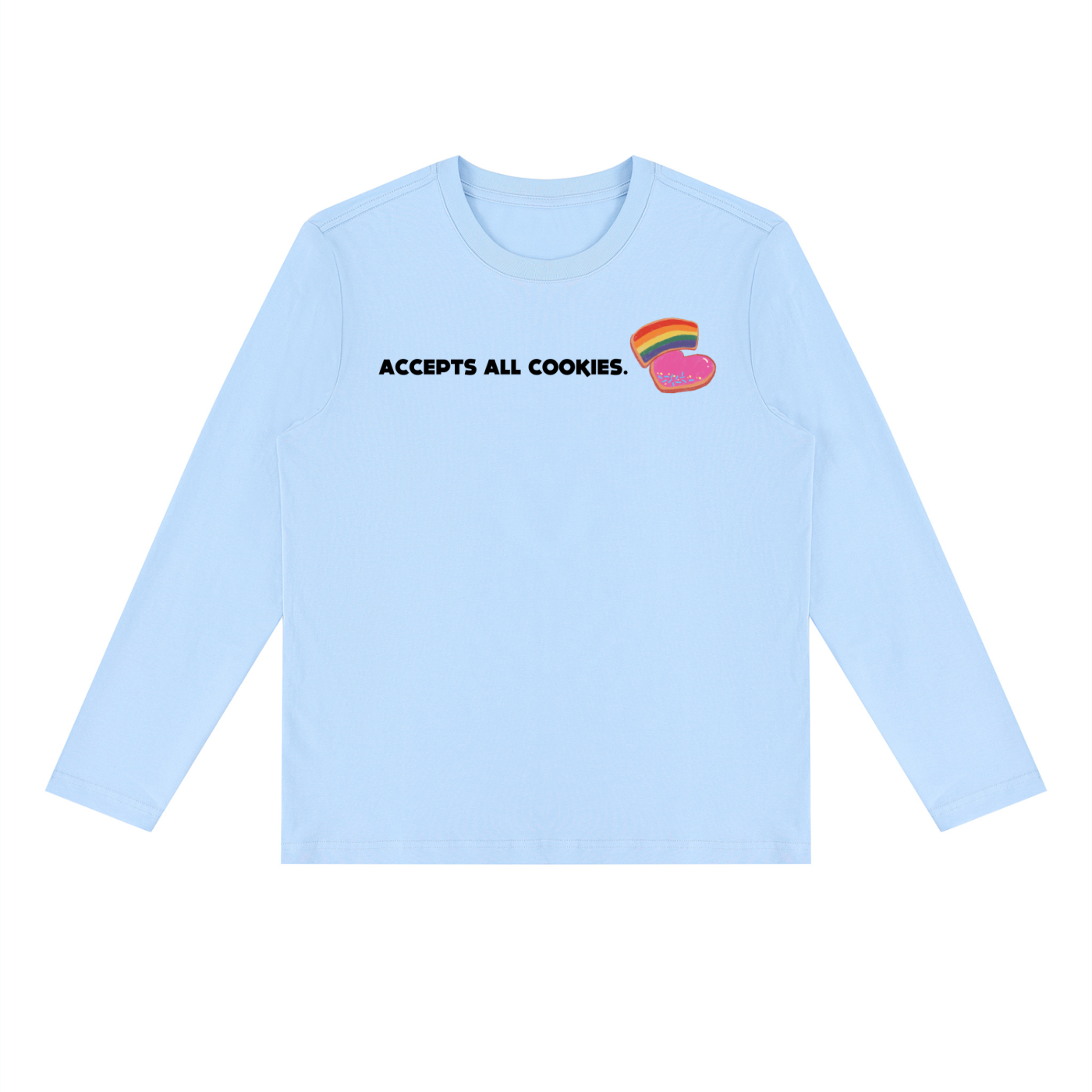 Accepts All Cookies | Unisex Heavyweight Long Sleeve T-Shirt