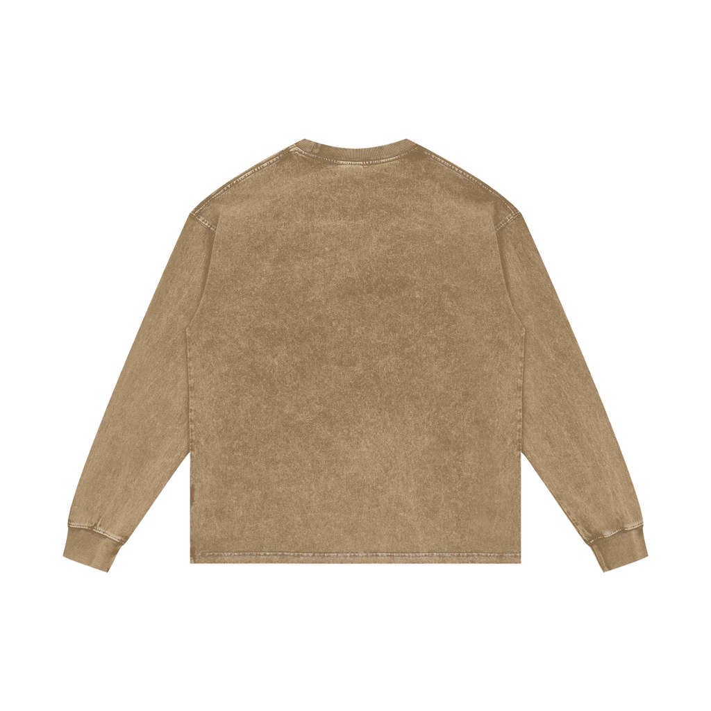 Accepts All Cookies | Acid Wash Oversize Long Sleeve T-Shirt