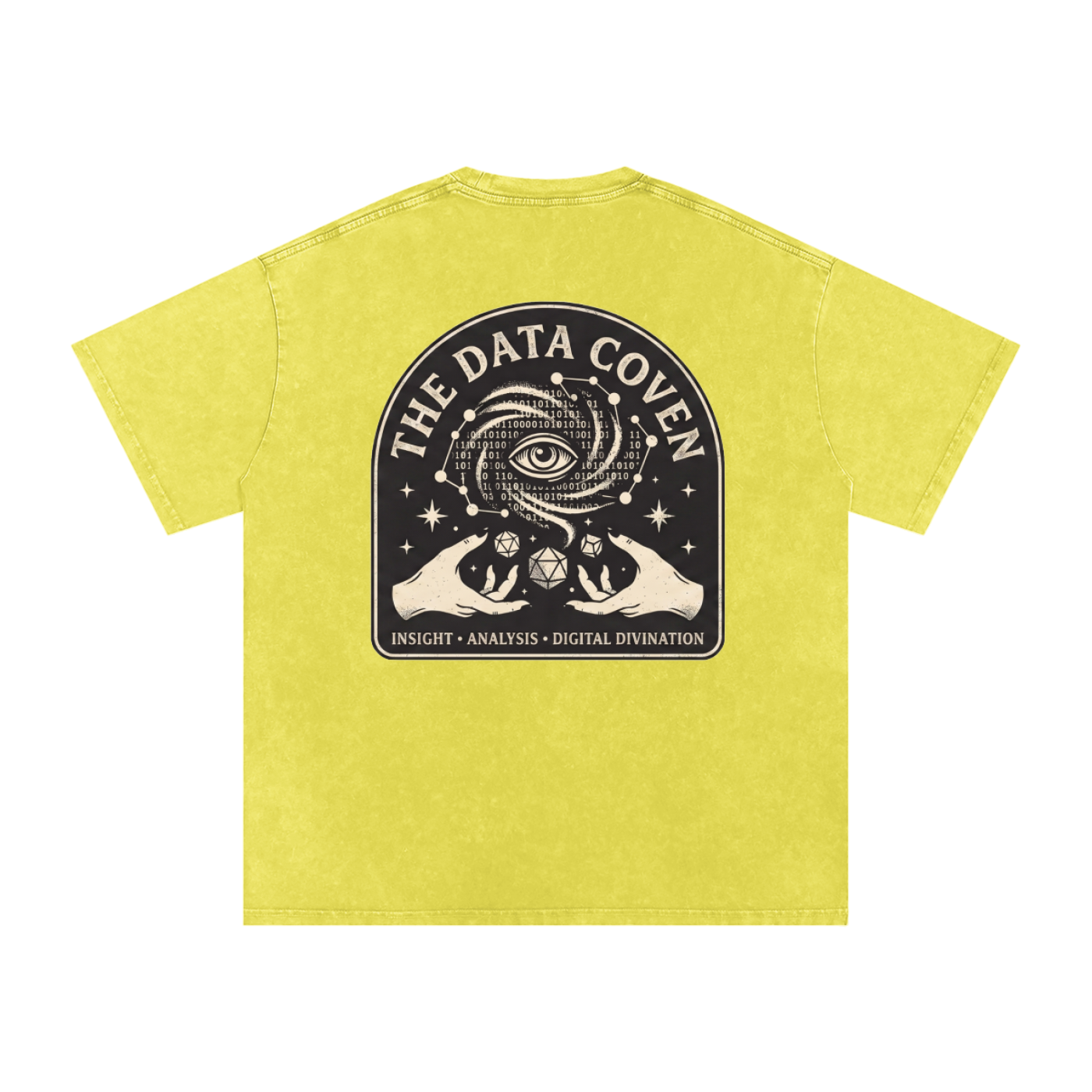 The Data Coven | Snow Washed Oversized Cotton T-Shirt