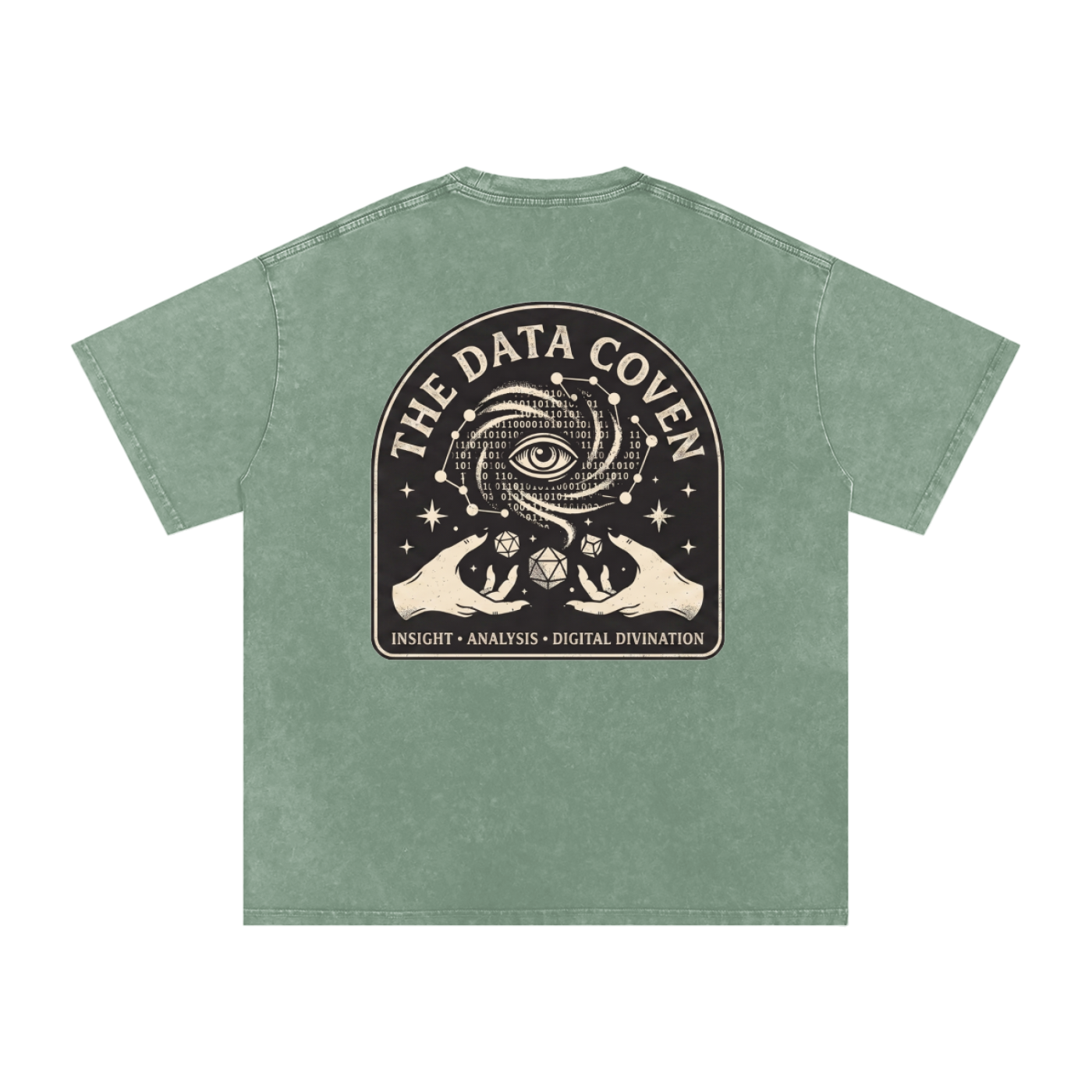 The Data Coven | Snow Washed Oversized Cotton T-Shirt