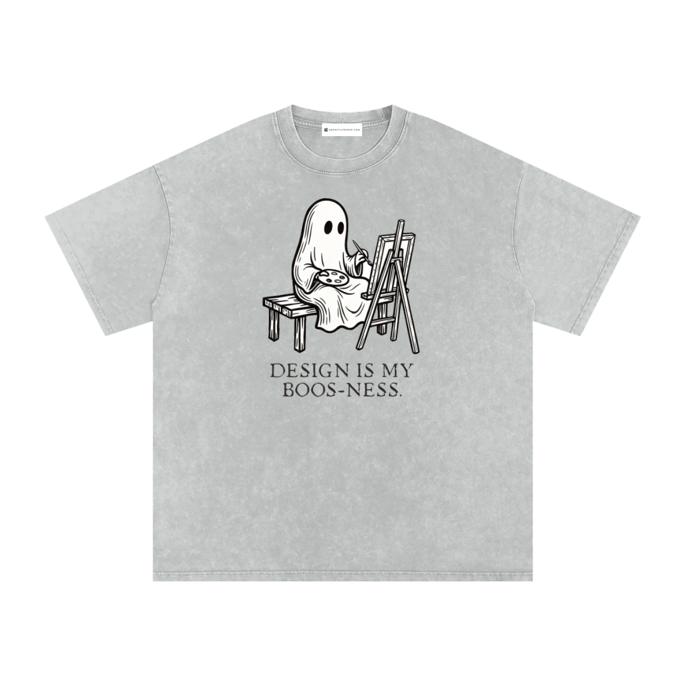Design is My Boos-ness | Snow Washed Oversized Cotton T-Shirt