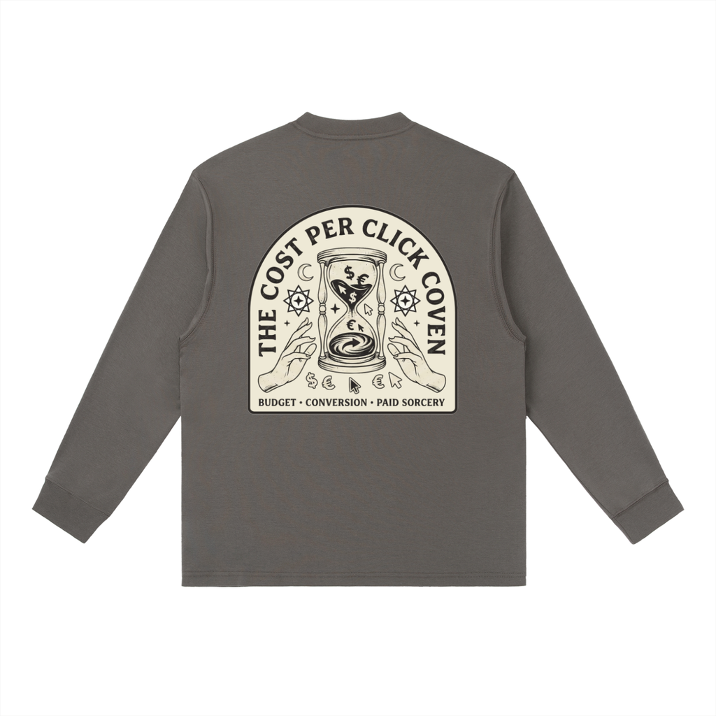The Cost Per Click Coven | Essential Crewneck Long-Sleeve T-Shirt