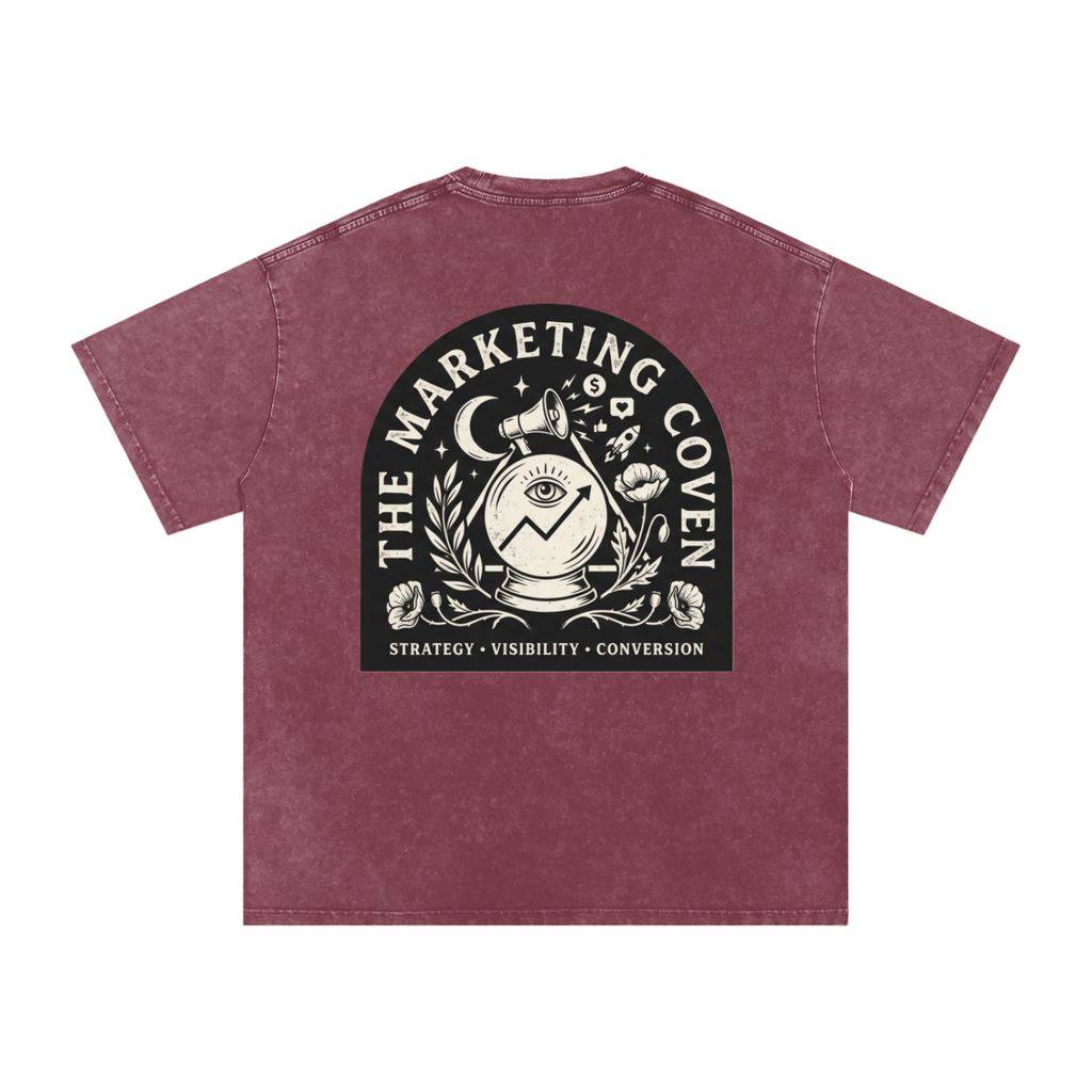The Marketing Coven | Snow Washed Oversized Cotton T-Shirt