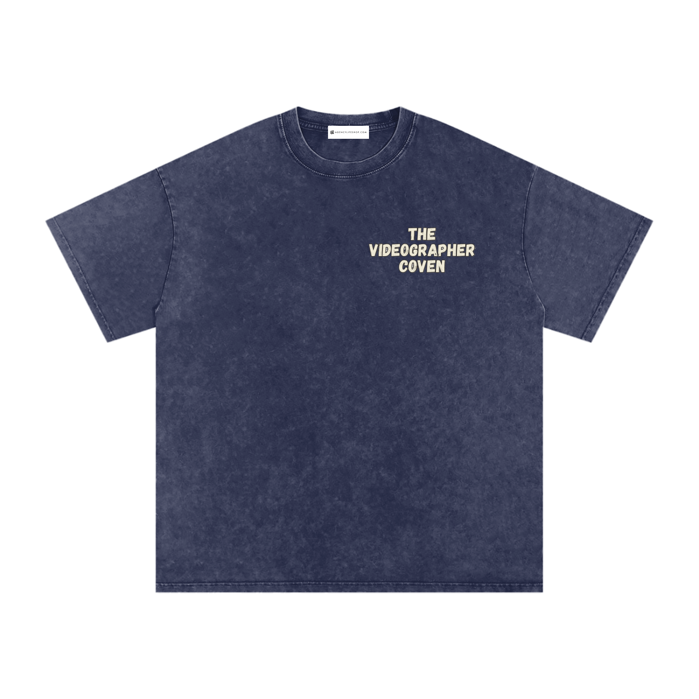 The Videographer Coven | Snow Washed Oversized Cotton T-Shirt