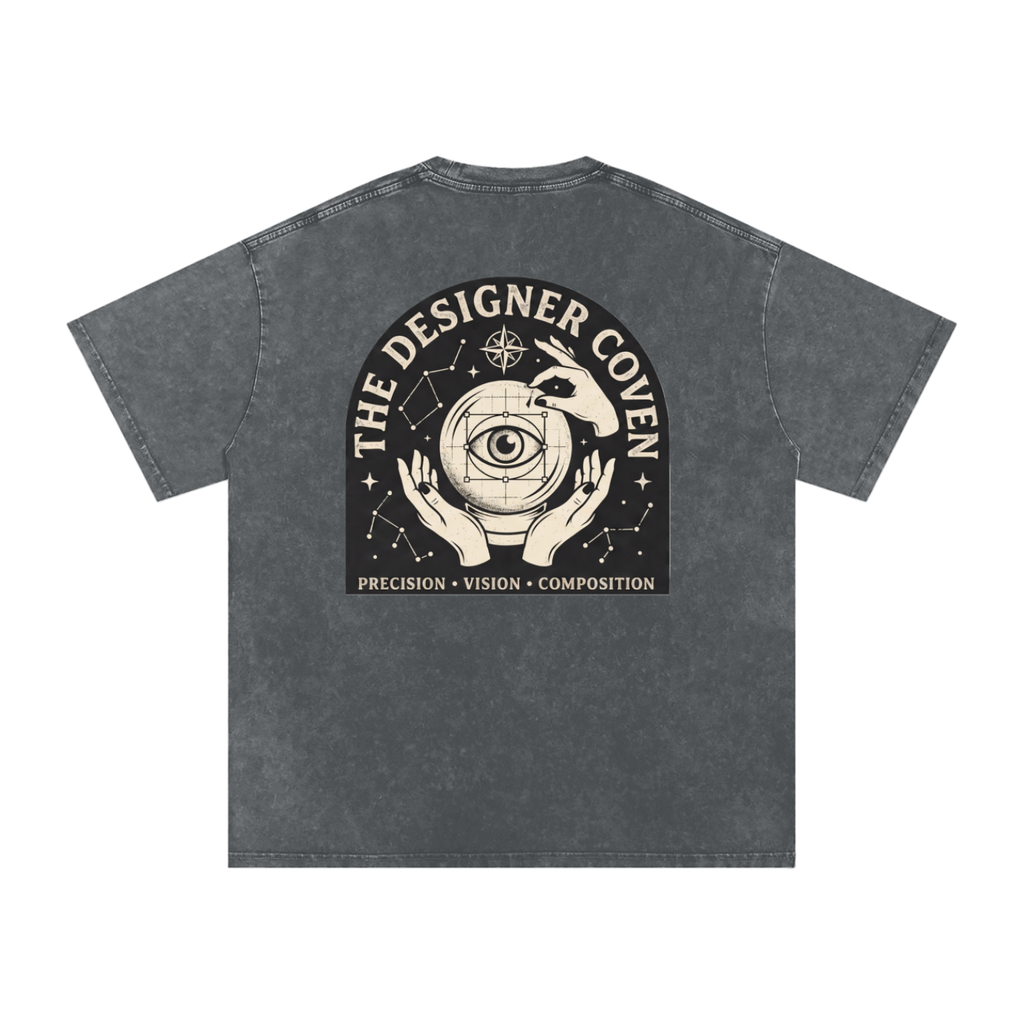 The Designer Coven | Snow Washed Oversized Cotton T-Shirt