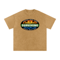 Surviving in Marketing | Snow Washed Oversized Cotton T-Shirt