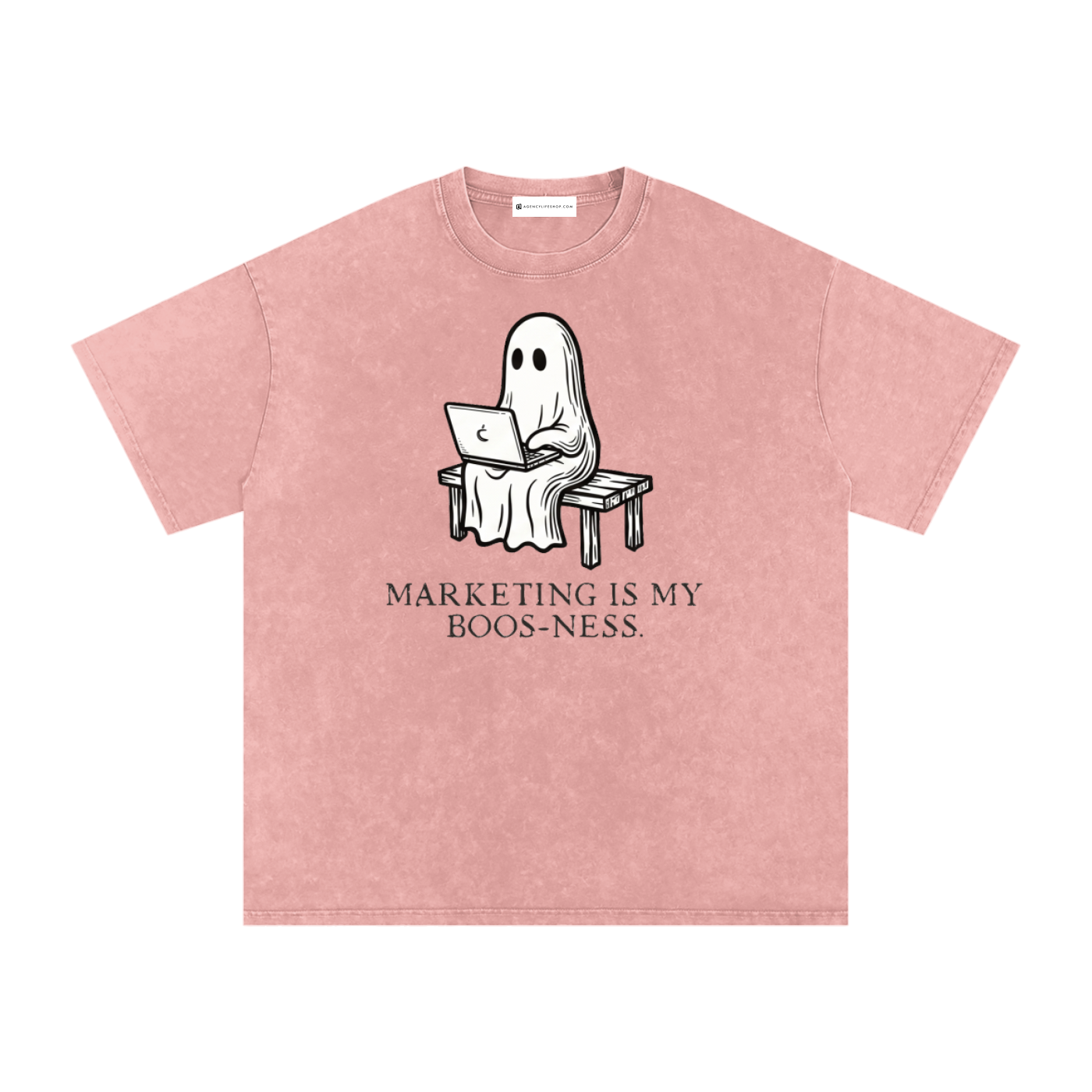 Marketing is My Boos-ness | Snow Washed Oversized Cotton T-Shirt
