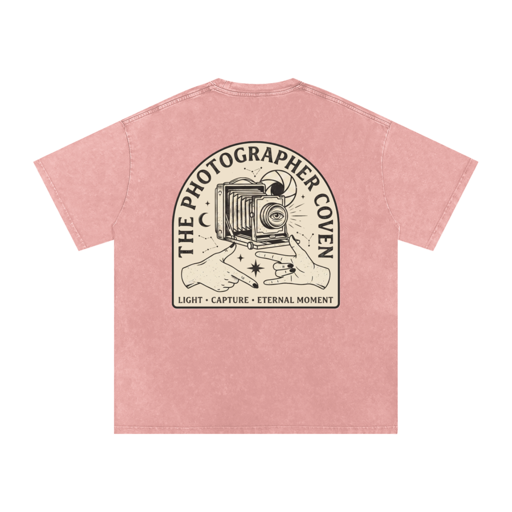 The Photographer Coven | Snow Washed Oversized Cotton T-Shirt