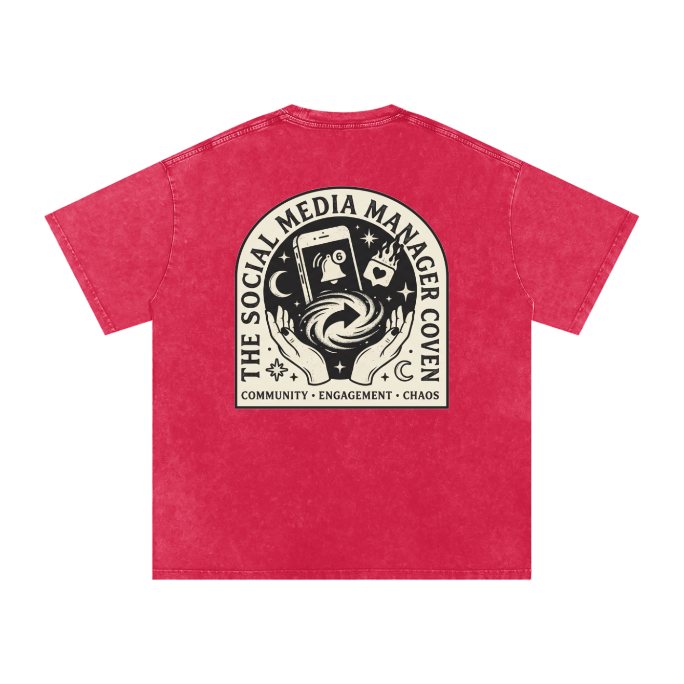 The Social Media Marketing Coven | Snow Washed Oversized Cotton T-Shirt