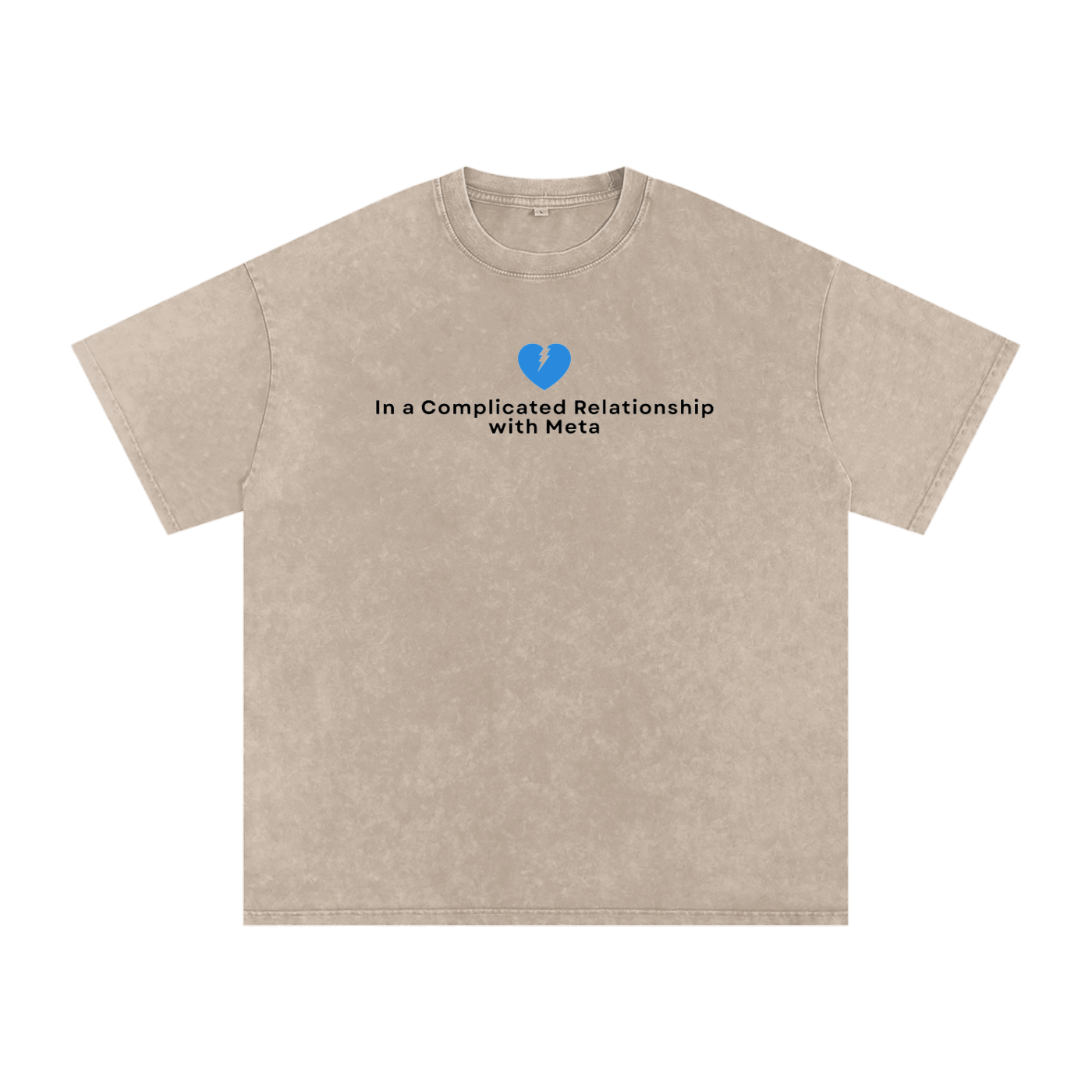 Complicated Relationship | Snow Washed Oversized Cotton T-Shirt