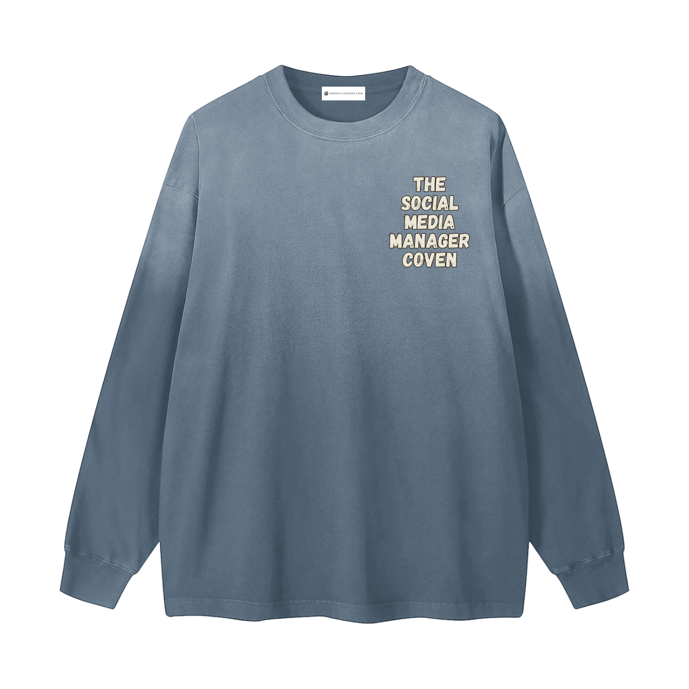 The Social Media Manager Coven | Gradient Washed Long Sleeve T-Shirt