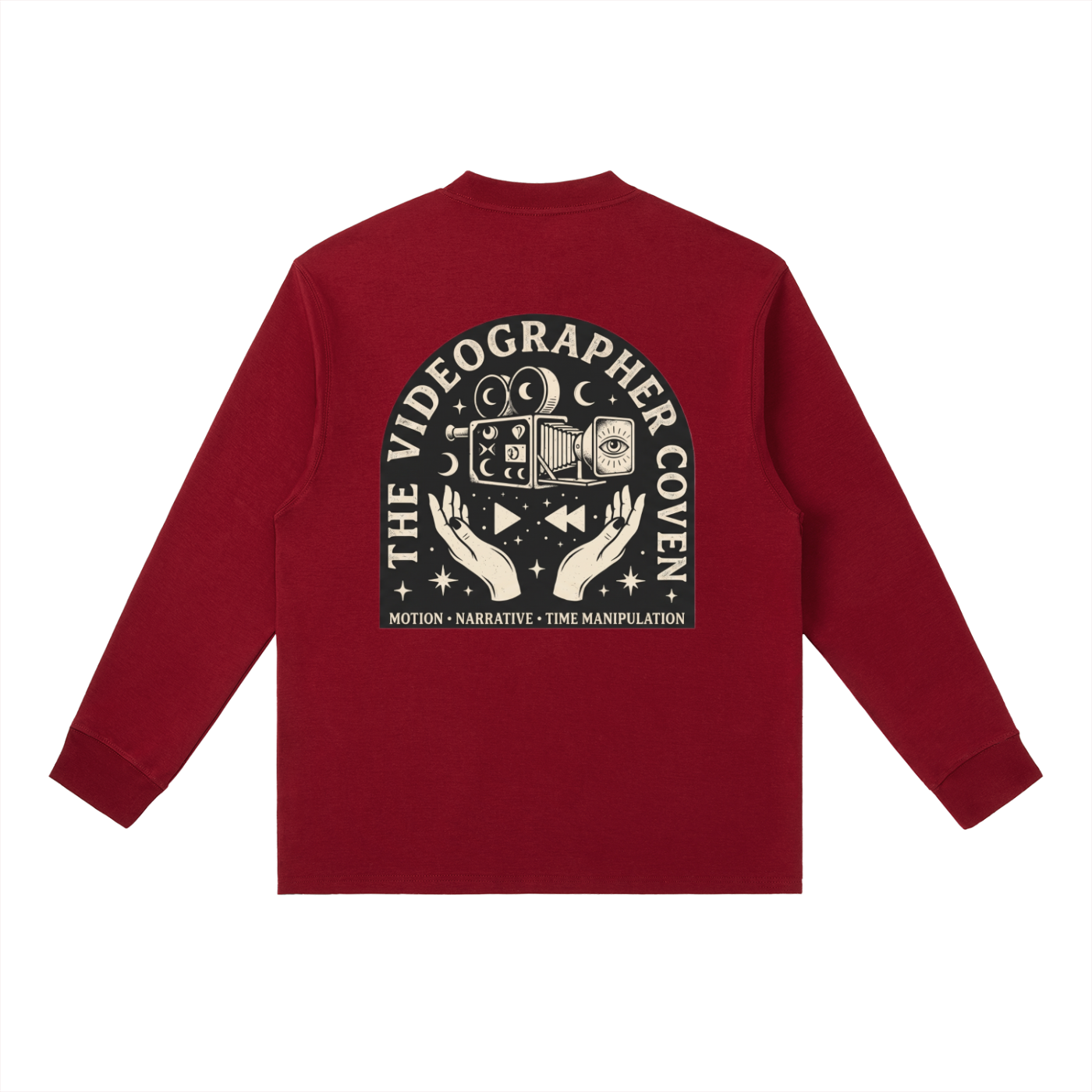 The Videographer Coven | Essential Crewneck Long-Sleeve T-Shirt