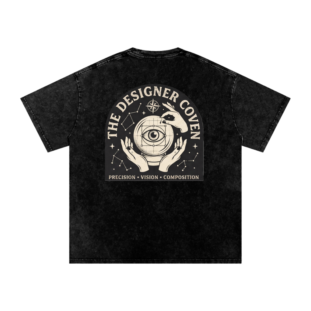 The Designer Coven | Snow Washed Oversized Cotton T-Shirt