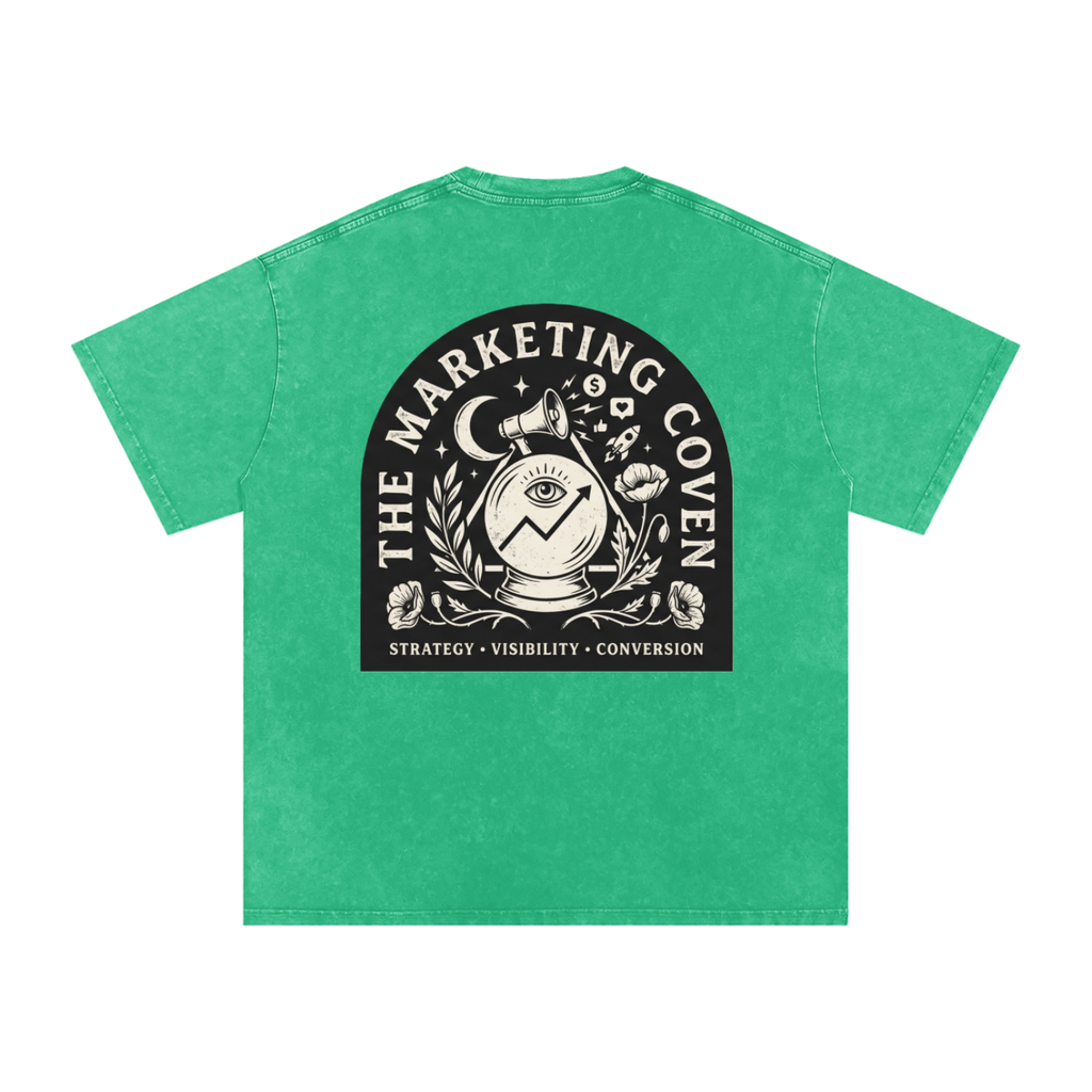 The Marketing Coven | Snow Washed Oversized Cotton T-Shirt
