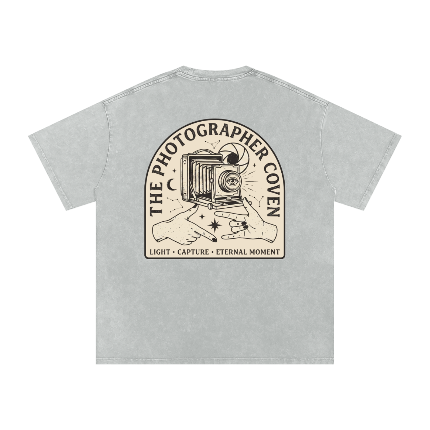 The Photographer Coven | Snow Washed Oversized Cotton T-Shirt