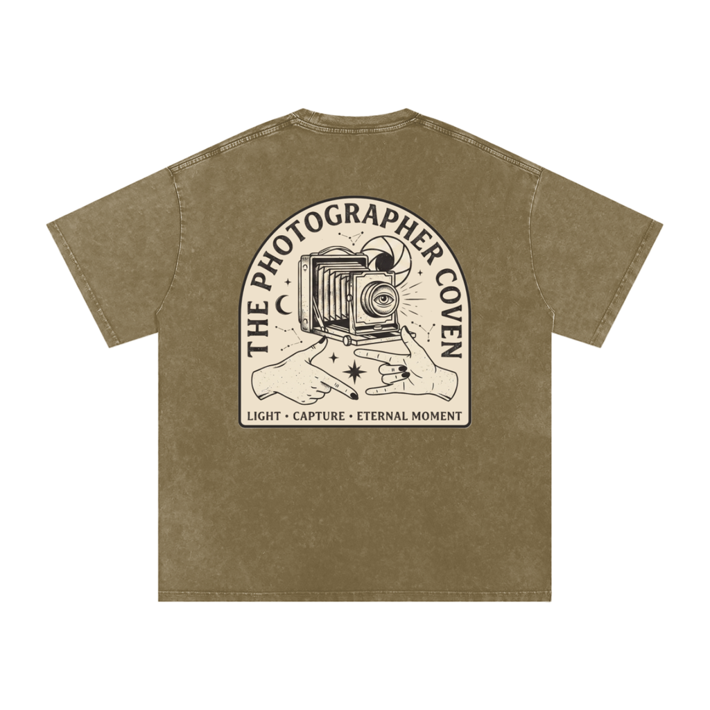 The Photographer Coven | Snow Washed Oversized Cotton T-Shirt