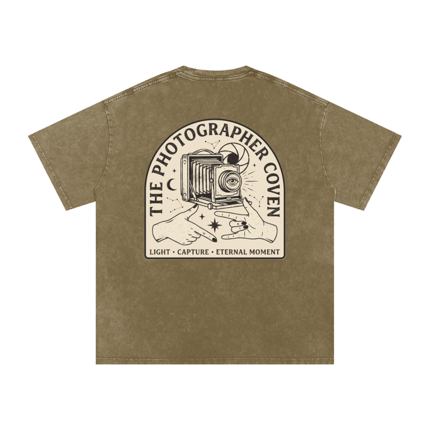 The Photographer Coven | Snow Washed Oversized Cotton T-Shirt