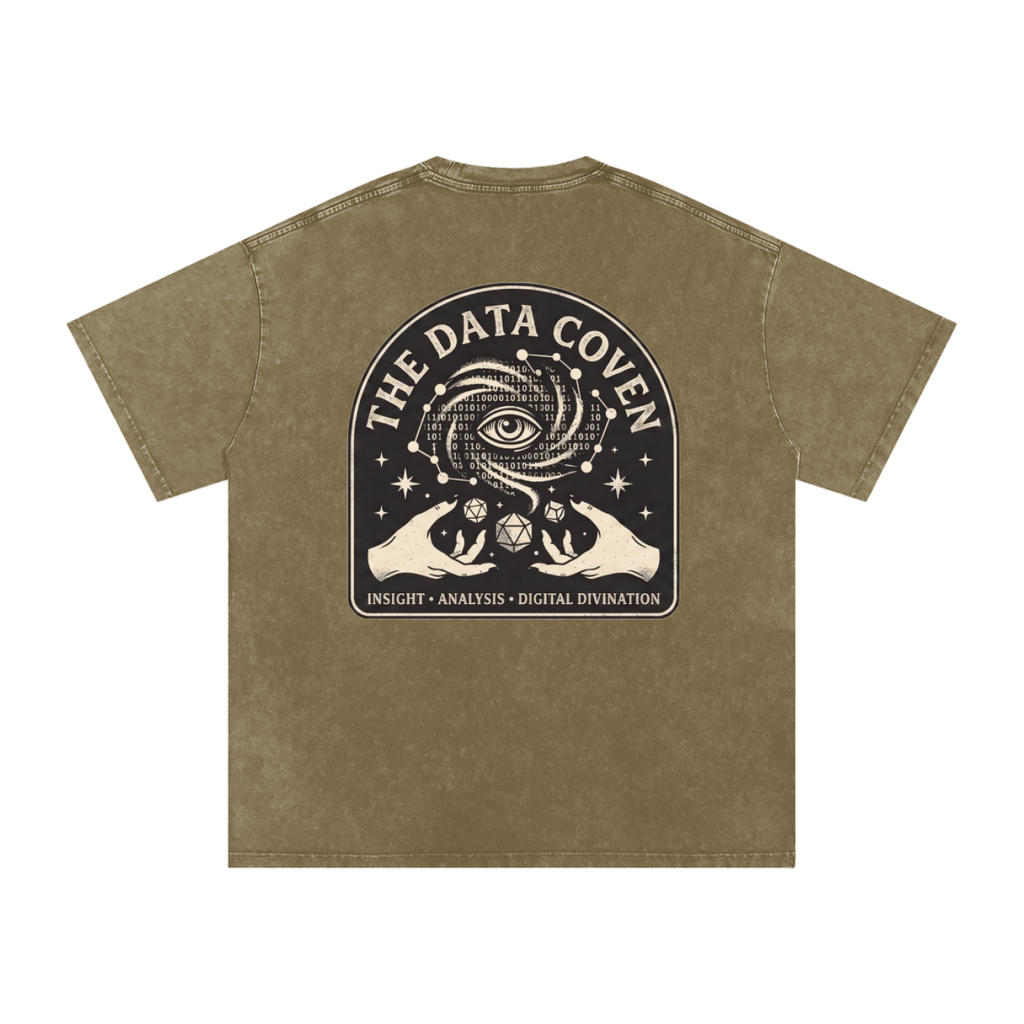 The Data Coven | Snow Washed Oversized Cotton T-Shirt