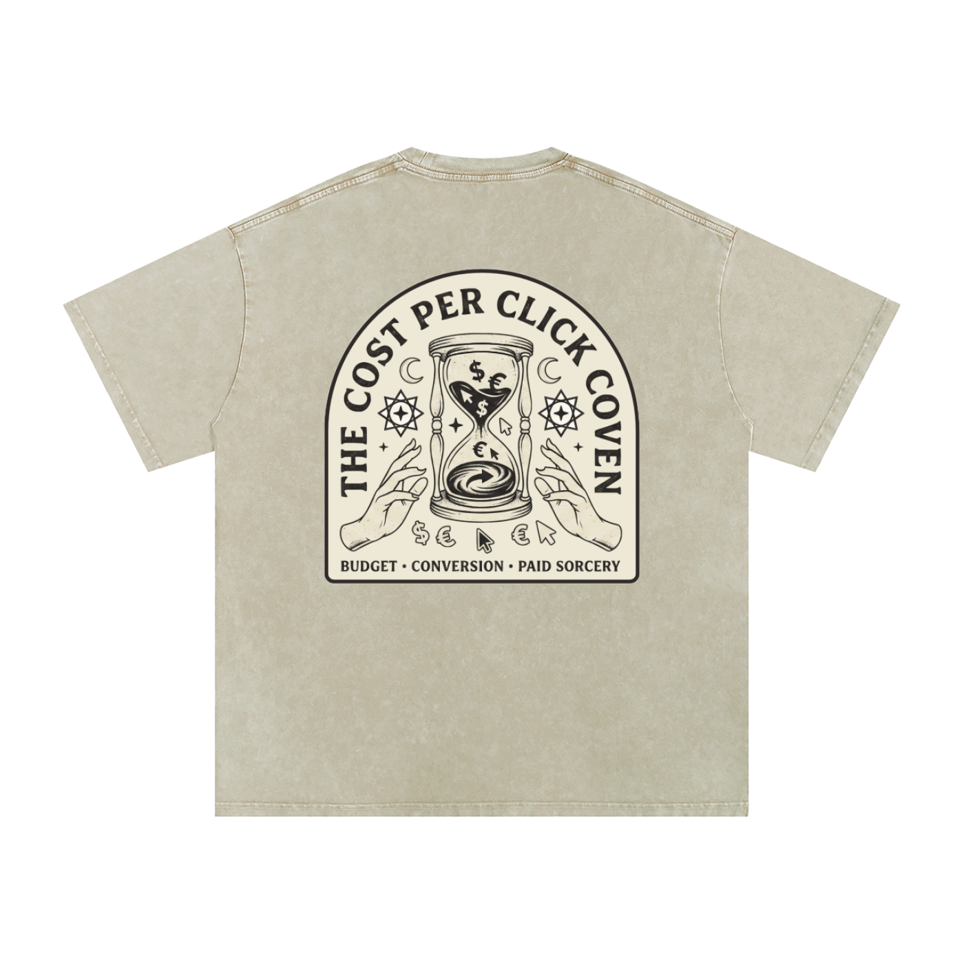 The Cost Per Click Coven | Snow Washed Oversized Cotton T-Shirt