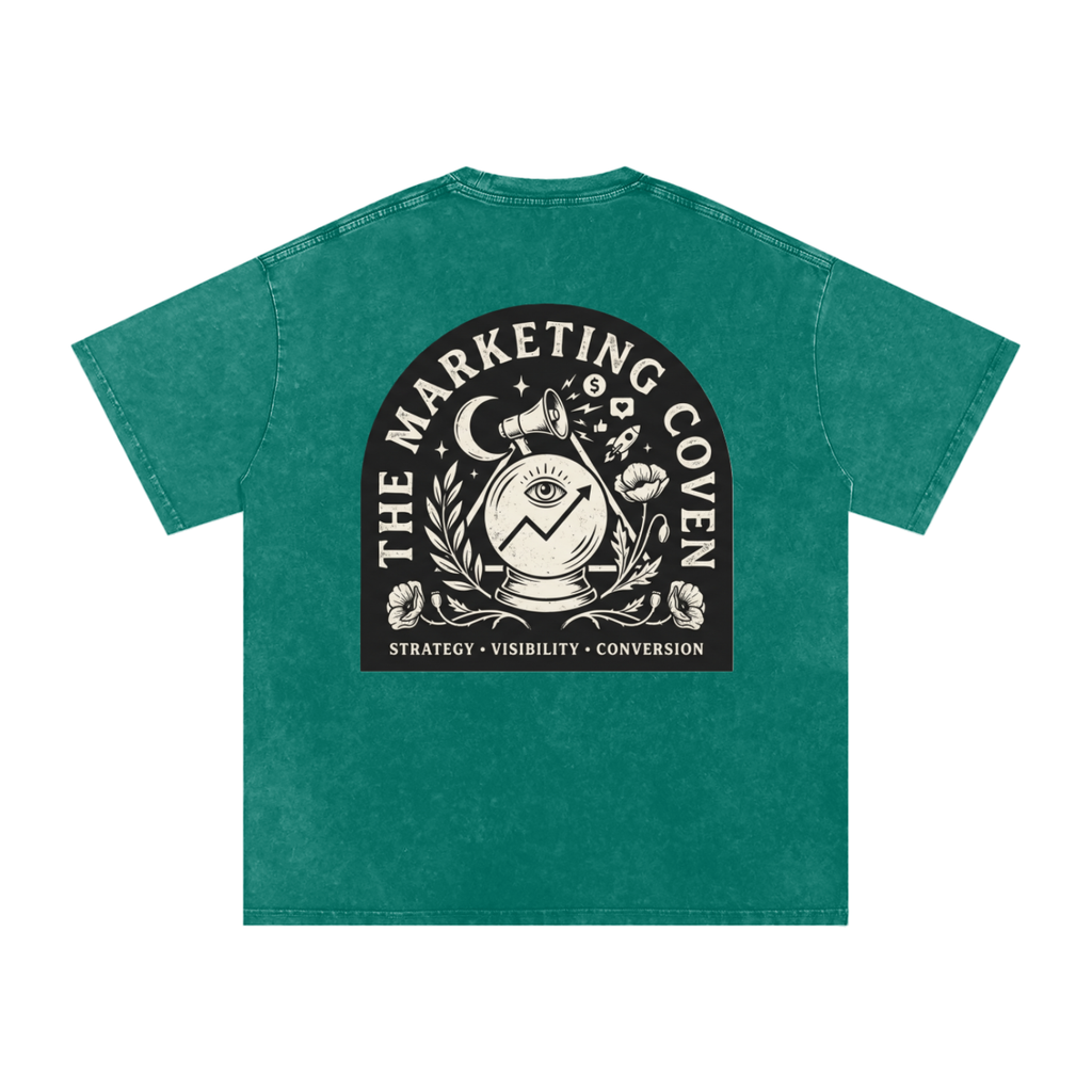 The Marketing Coven | Snow Washed Oversized Cotton T-Shirt