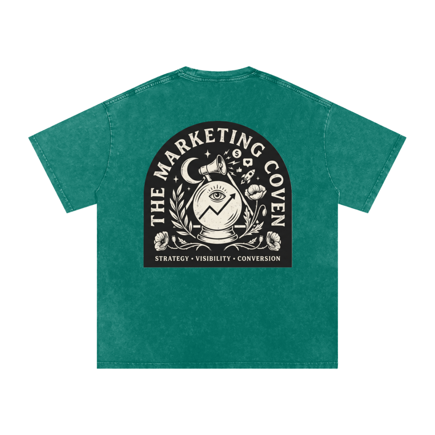 The Marketing Coven | Snow Washed Oversized Cotton T-Shirt