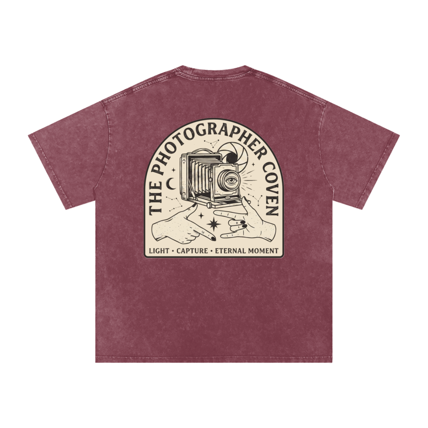 The Photographer Coven | Snow Washed Oversized Cotton T-Shirt